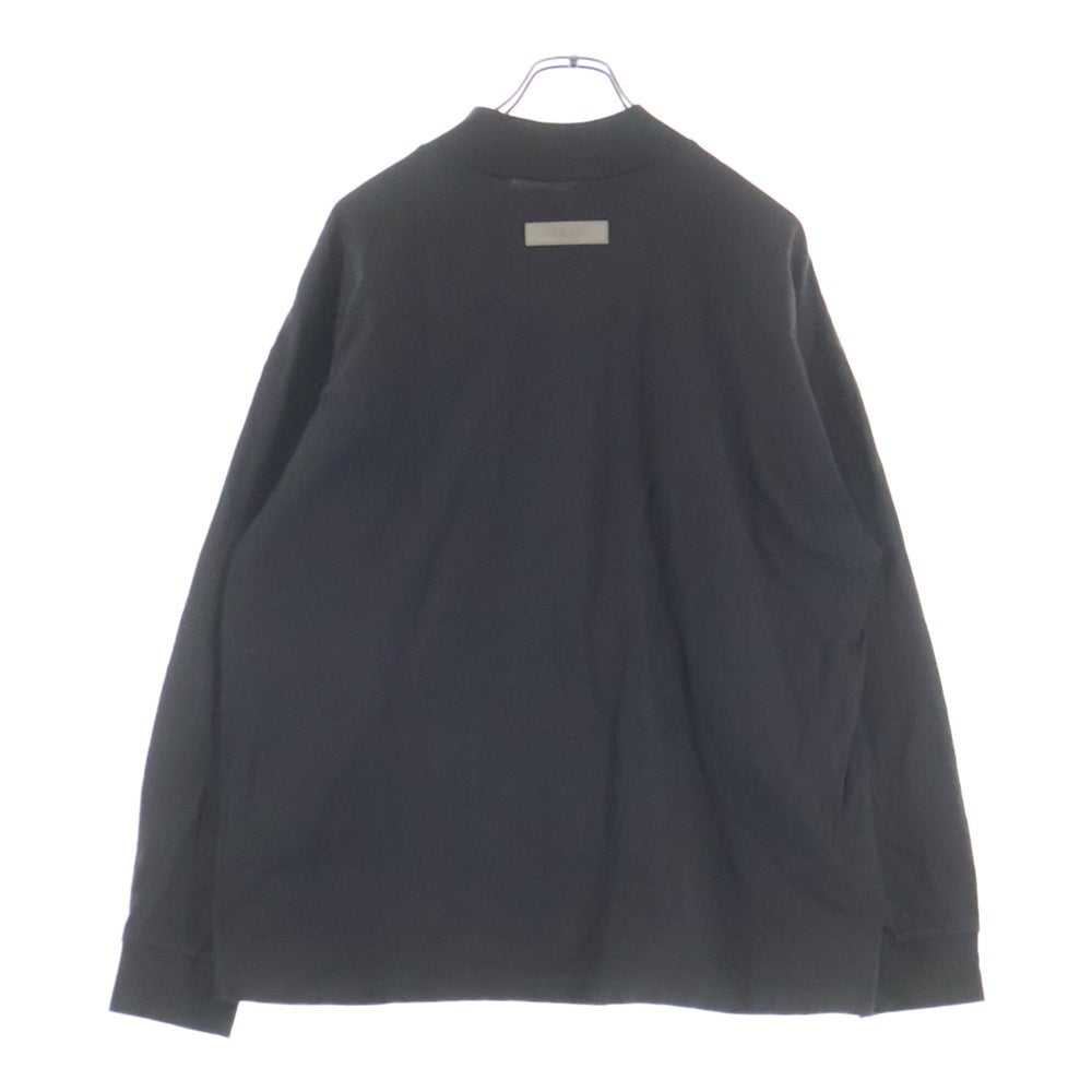 FEAR OF GOD ESSENTIALS(フィアオブゴッド エッセンシャルズ) L/S T-SHIRT 1977 フェルトロゴ 長袖Tシャツ ロンT ブラック