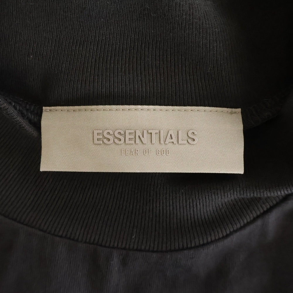FEAR OF GOD ESSENTIALS(フィアオブゴッド エッセンシャルズ) L/S T-SHIRT 1977 フェルトロゴ 長袖Tシャツ ロンT ブラック