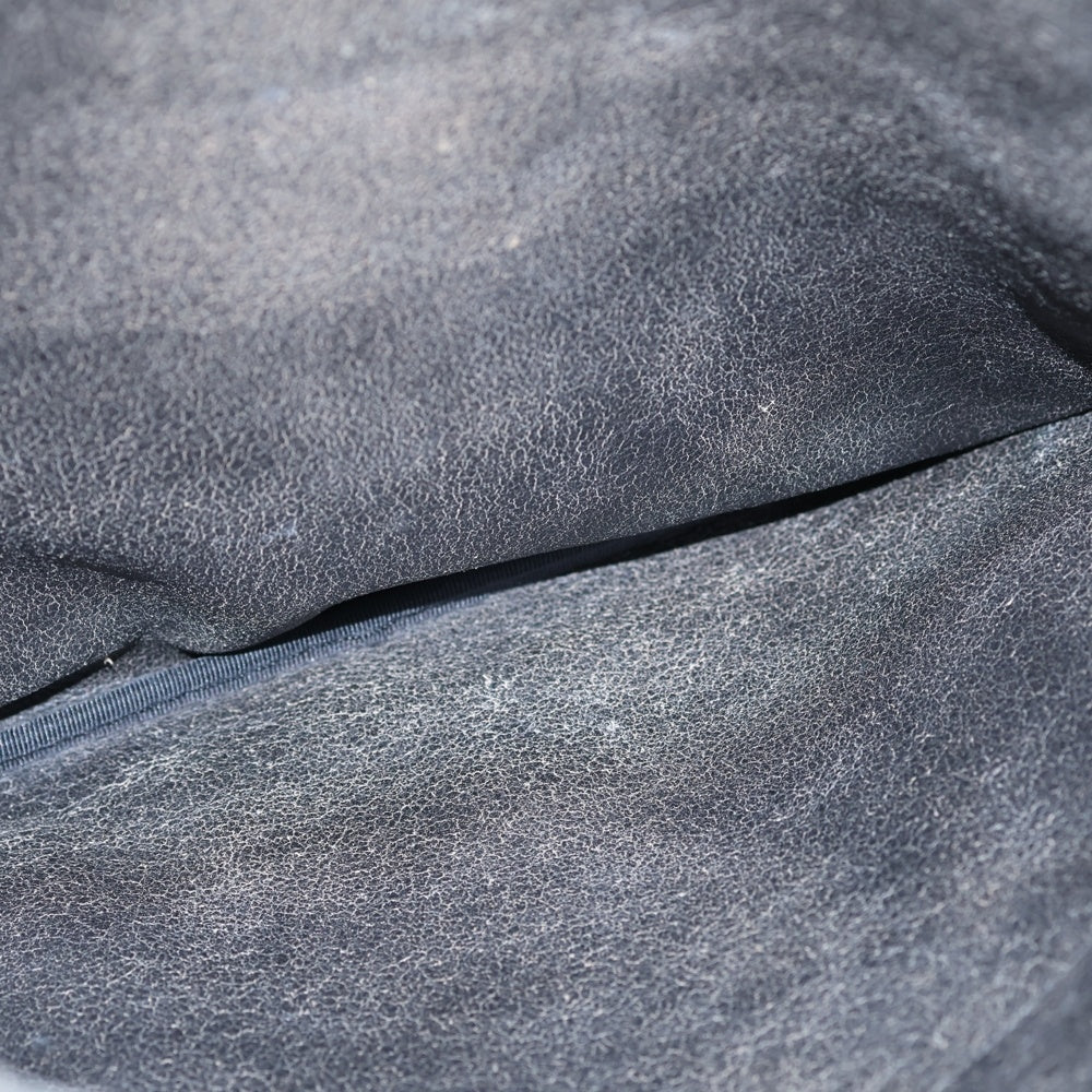 Maison Margiela(メゾンマルジェラ) クラック加工 レザーフラップバッグ ショルダーバッグ ブラック