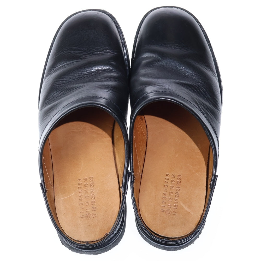 Maison Margiela(メゾンマルジェラ) Leather Sandal レザースリッポン ローカットシューズ ブラック
