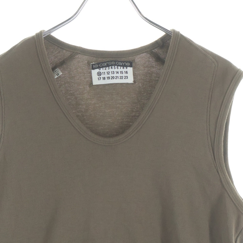 Maison Margiela(メゾンマルジェラ) 04SS 10 CORSO COMO ノースリーブシャツ タンクトップ ブラウン