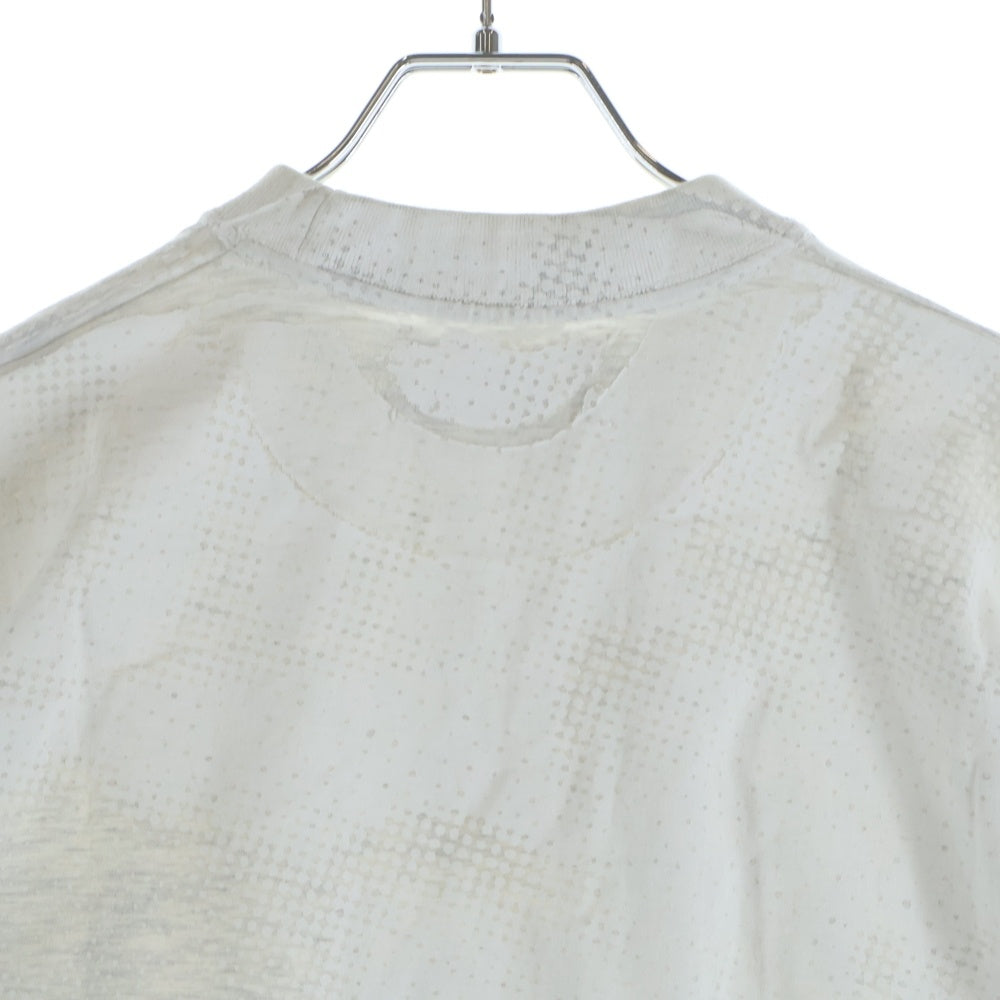 Maison Margiela(メゾンマルジェラ) 02AW アーティザナル ペンキトロンプルイユ 半袖Tシャツ ホワイト