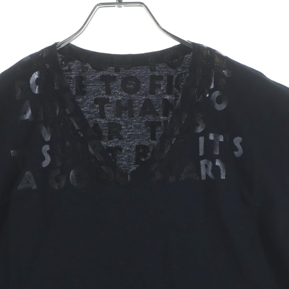 Maison Margiela(メゾンマルジェラ) 07AW ここのえ期 Aids T-Shirt エイズ Vネック半袖Tシャツ ブラック