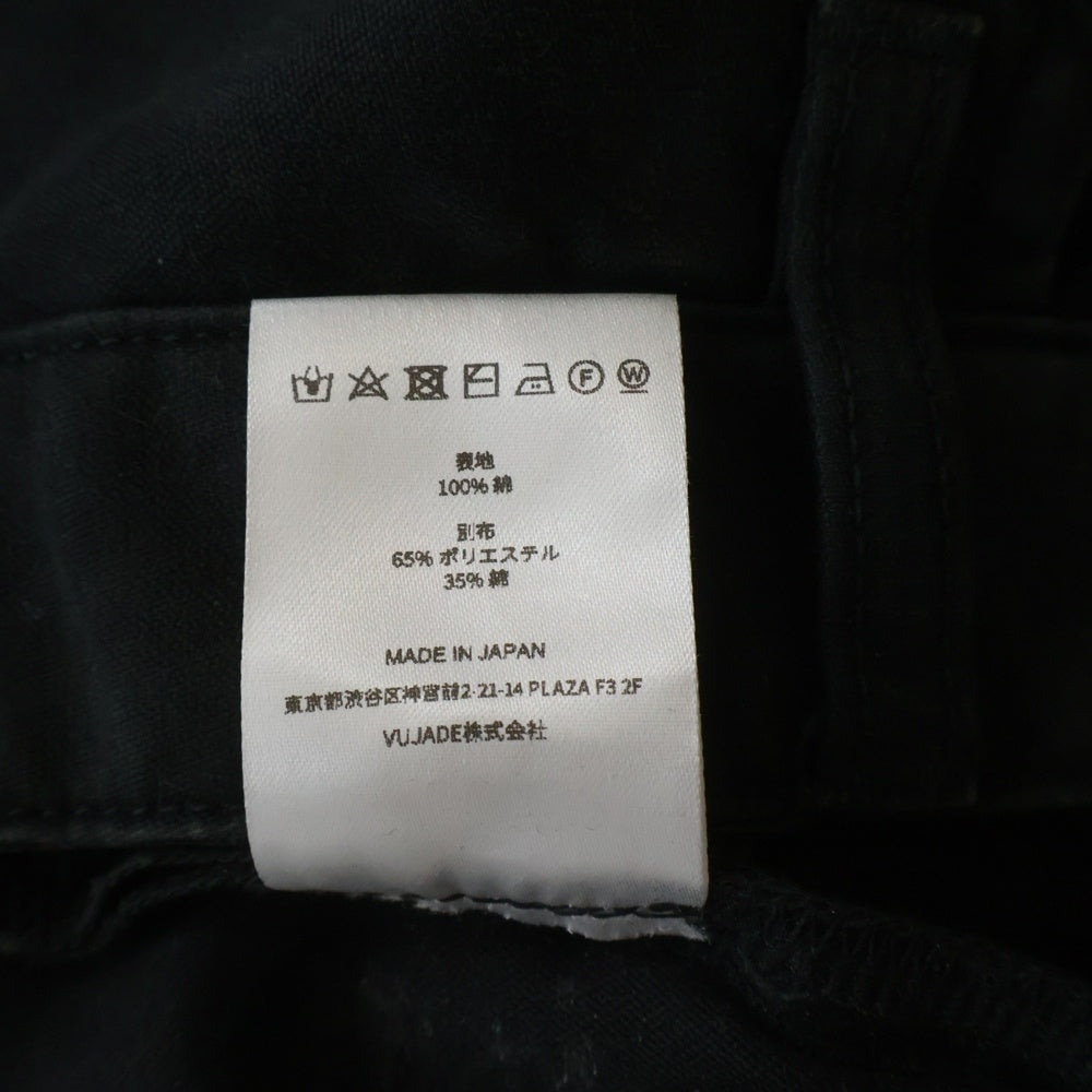 VUJADE(ヴジャデ) ANDRE SURFADED CHINO PANT ウォッシュド チノ ストレートパンツ ブラック