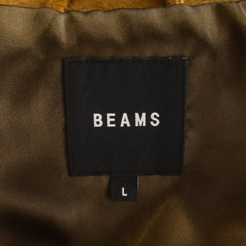 BEAMS(ビームス) 26SS Suede Blouson スエードレザー ジップアップブルゾン ブラウン QY8219