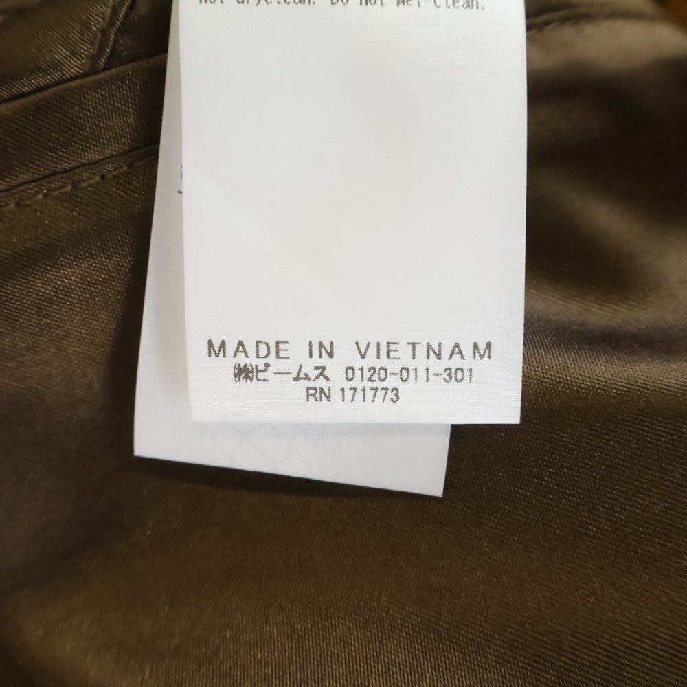 BEAMS(ビームス) 26SS Suede Blouson スエードレザー ジップアップブルゾン ブラウン QY8219