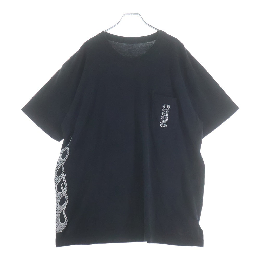 CHROME HEARTS(クロムハーツ) SIDE FLAME TEE サイドフレイム 半袖Tシャツ カットソー ブラック
