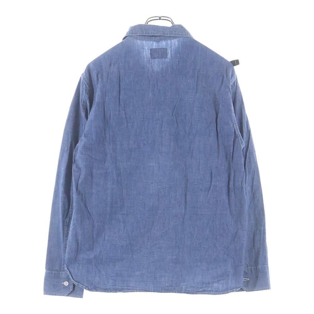 WTAPS(ダブルタップス) 16AW DECK LS 162GWDT-SHM11 デッキ シャンブレー シャツ インディゴブルー