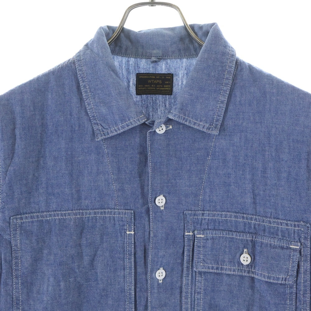 WTAPS(ダブルタップス) 16AW DECK LS 162GWDT-SHM11 デッキ シャンブレー シャツ インディゴブルー