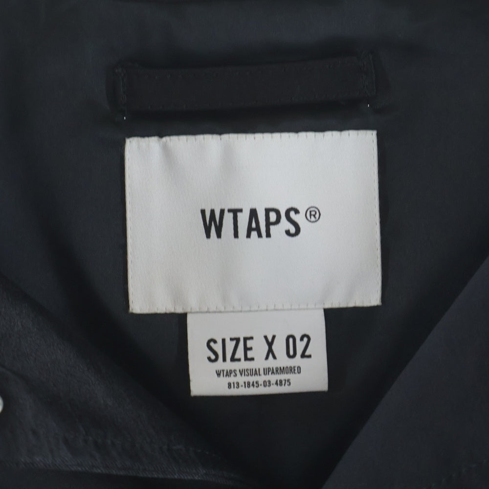 WTAPS(ダブルタップス) 19SS GREASERS JACKET 191TQDT-JKM01 ロゴ刺繍 コーチジャケット ブラック