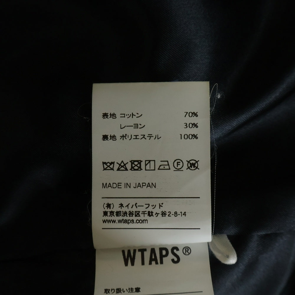 WTAPS(ダブルタップス) 19SS GREASERS JACKET 191TQDT-JKM01 ロゴ刺繍 コーチジャケット ブラック