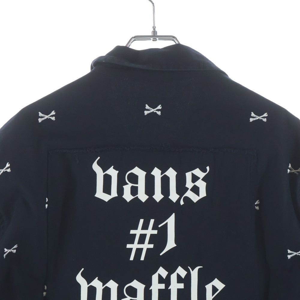 WTAPS(ダブルタップス) 16AW ×VANS VAULT JUNGLE LS 161GWVND-SHM03 ボーン刺繍 ジャングル ミリタリーシャツジャケット ブラック