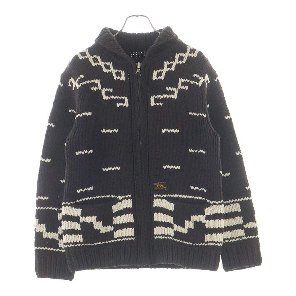 WTAPS(ダブルタップス) 14AW COWICHAN SWEATER 142MADT-KNM04 カウチン ウールジップアップニット セーター ブラウン