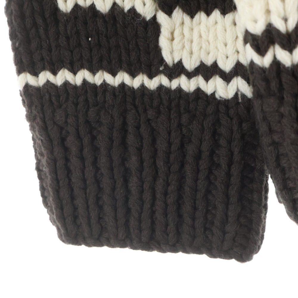 WTAPS(ダブルタップス) 14AW COWICHAN SWEATER 142MADT-KNM04 カウチン ウールジップアップニット セーター ブラウン