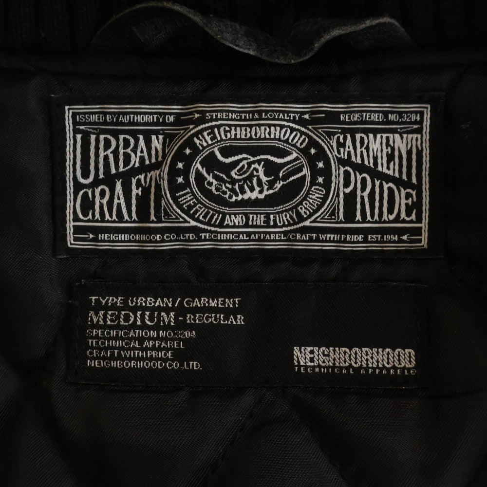 NEIGHBORHOOD(ネイバーフッド) Drifter Short WJKT ロゴ刺繍ウールジャケット GWNH-JK-M07 ブラック