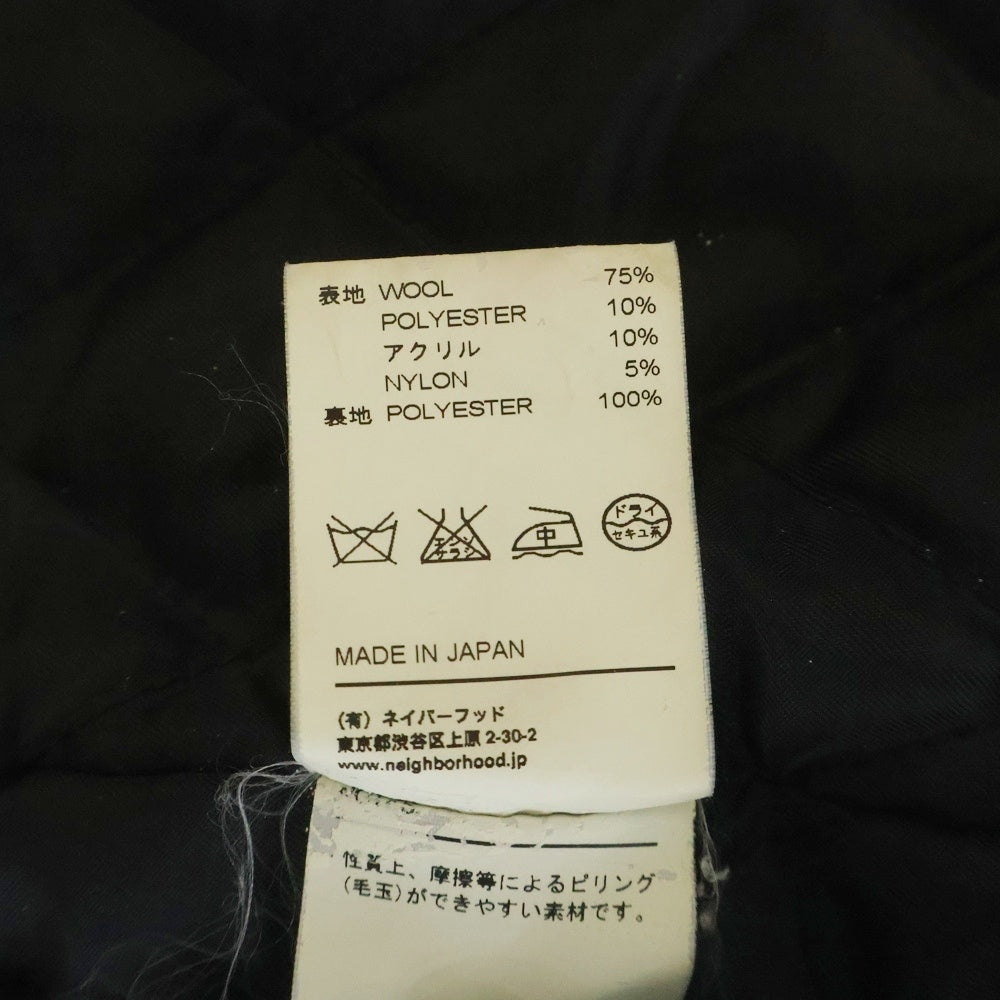 NEIGHBORHOOD(ネイバーフッド) Drifter Short WJKT ロゴ刺繍ウールジャケット GWNH-JK-M07 ブラック