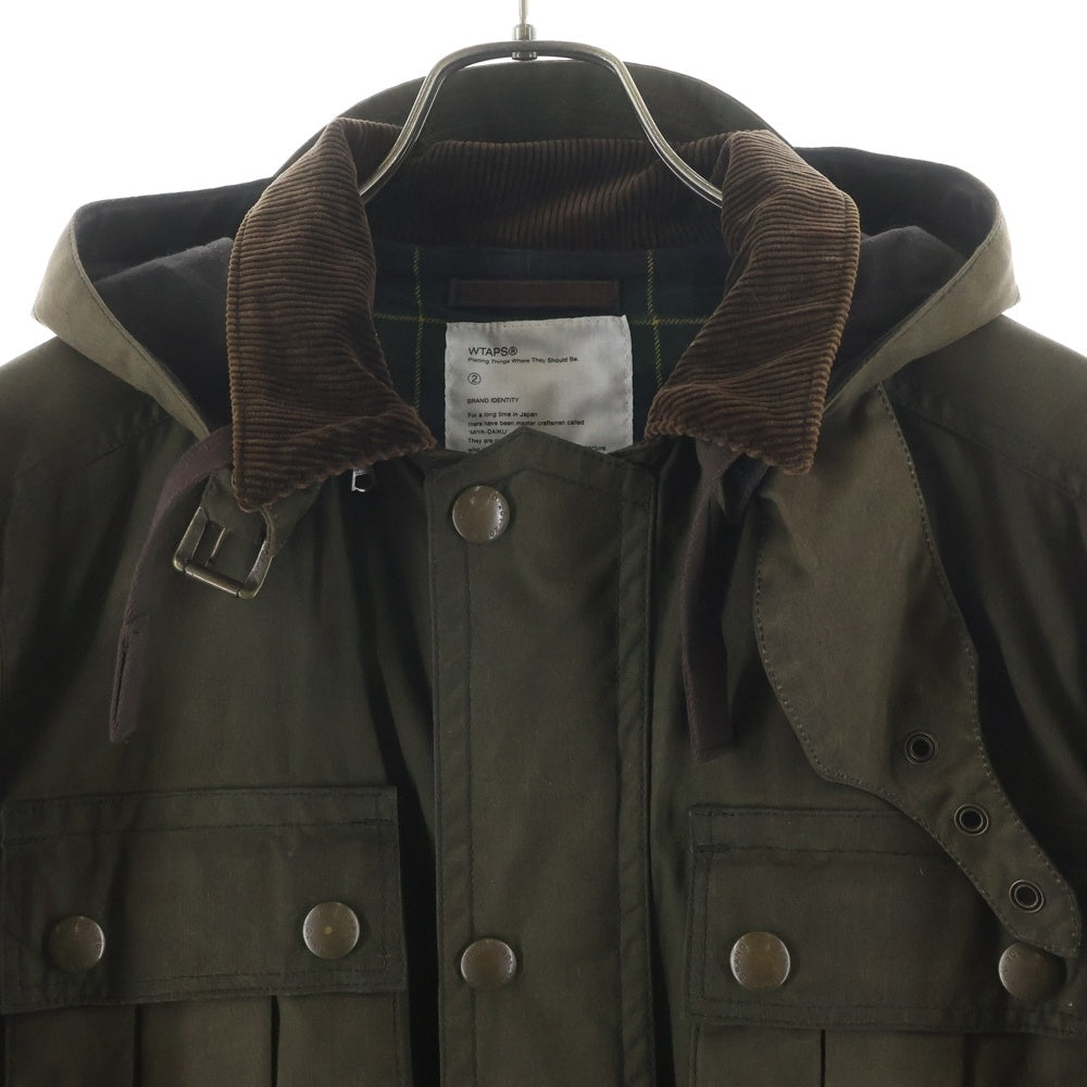 WTAPS(ダブルタップス) 14AW The British Millerain OILED JK オイルド フーデッドジャケット カーキ