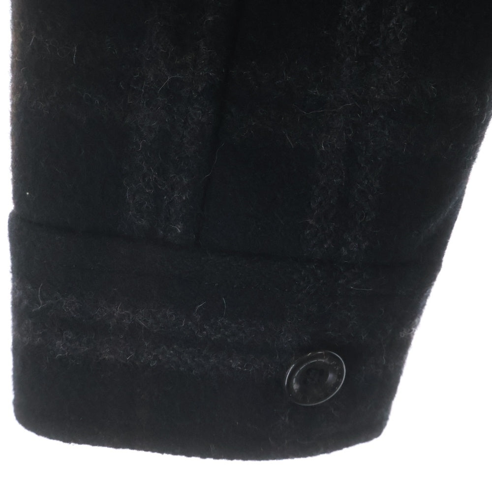 WTAPS(ダブルタップス) 10AW GREASE JACKET WOOL MELTON 102GWDT-JKM03 ウールチェック ジップアップ ブルゾン ブラック