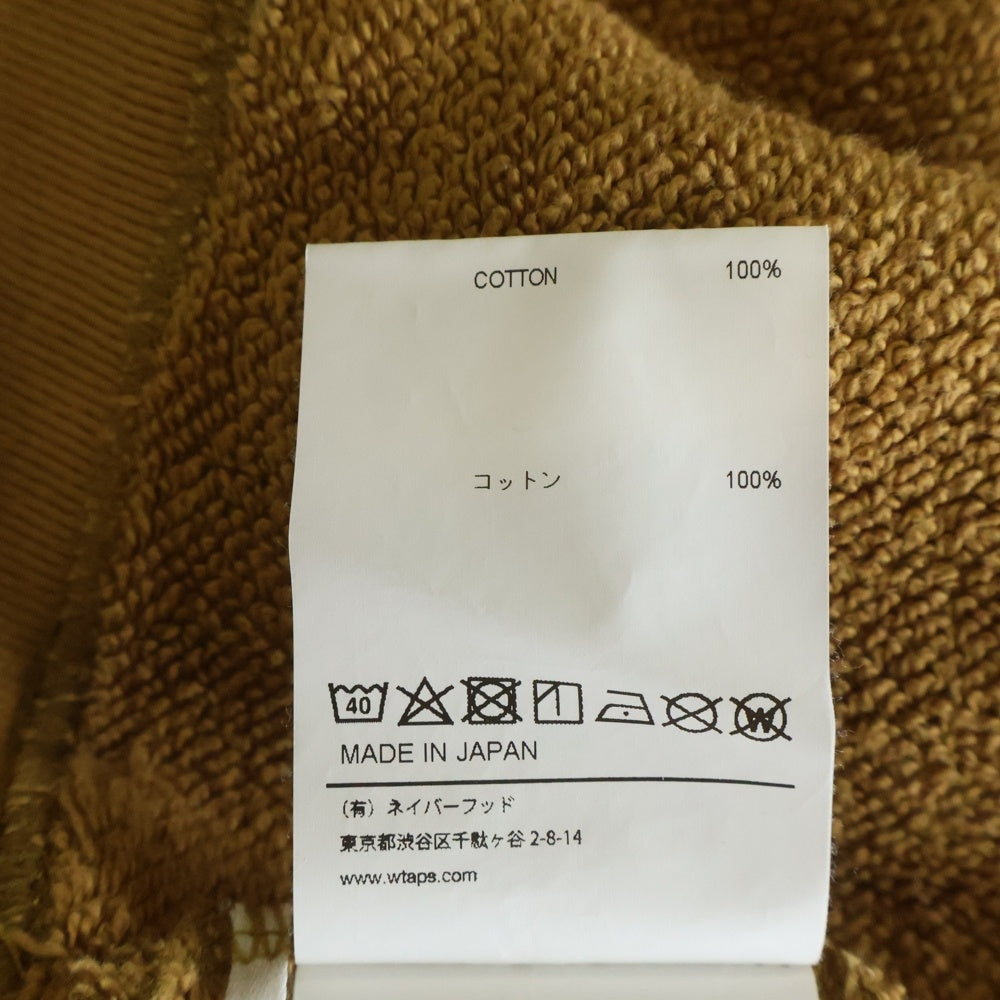 WTAPS(ダブルタップス) 22SS HOODY COTTON 221ATDT-CSM09 コットン プルオーバーフーディ パーカー ブラウン