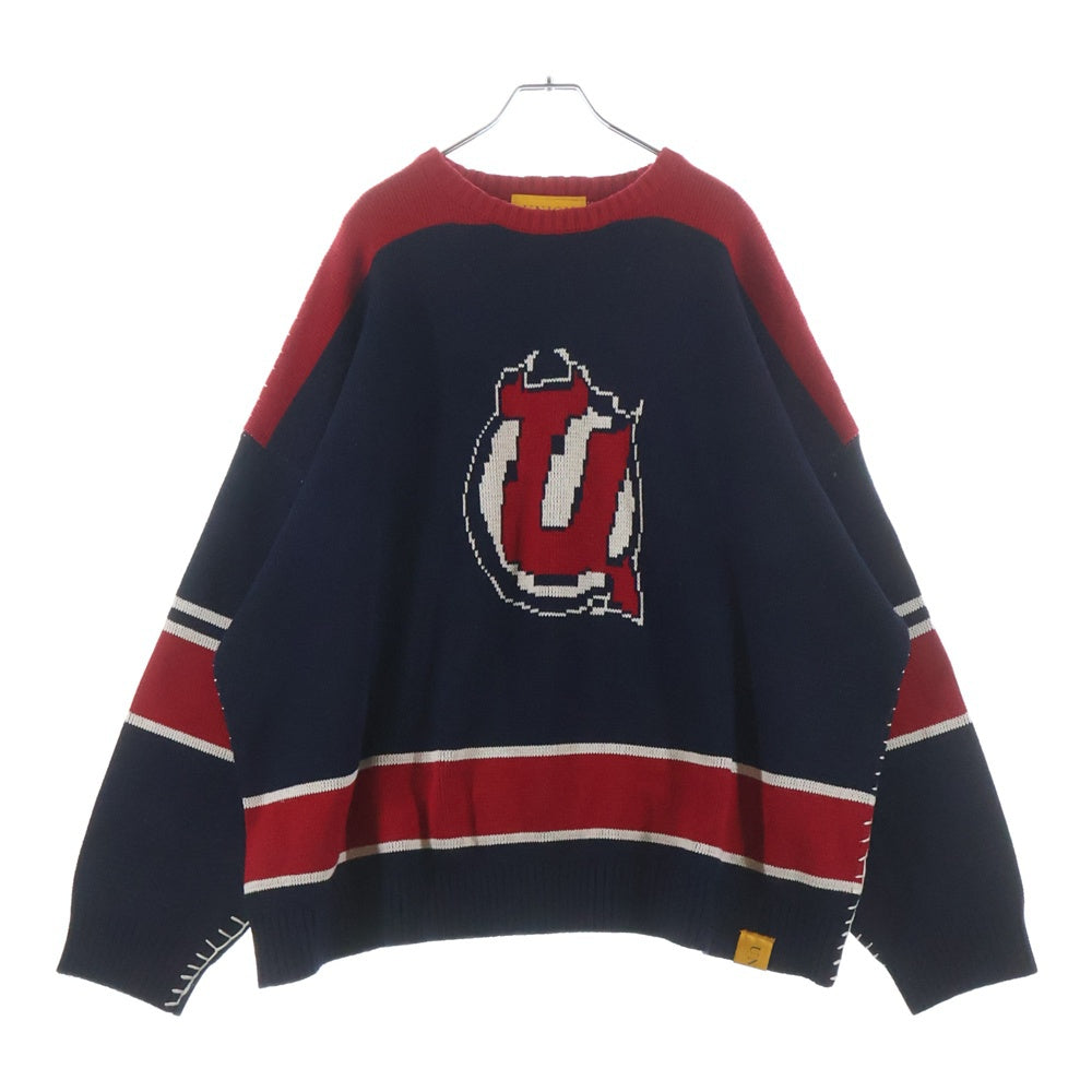 UNION(ユニオン) 25AW PETTY SWEATER KCL-404 セーター ニット ネイビー/レッド