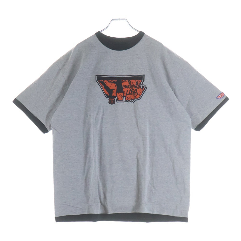TENDERLOIN(テンダーロイン) REVERSIBLE TEE リバーシブル 半袖Tシャツ グレー/ブラック