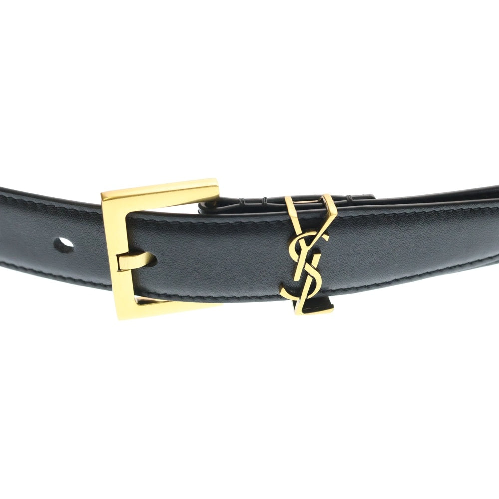 SAINT LAURENT PARIS(サンローランパリ) YSL BELT YSL 554773 モノグラム ベルト ブラック レディース