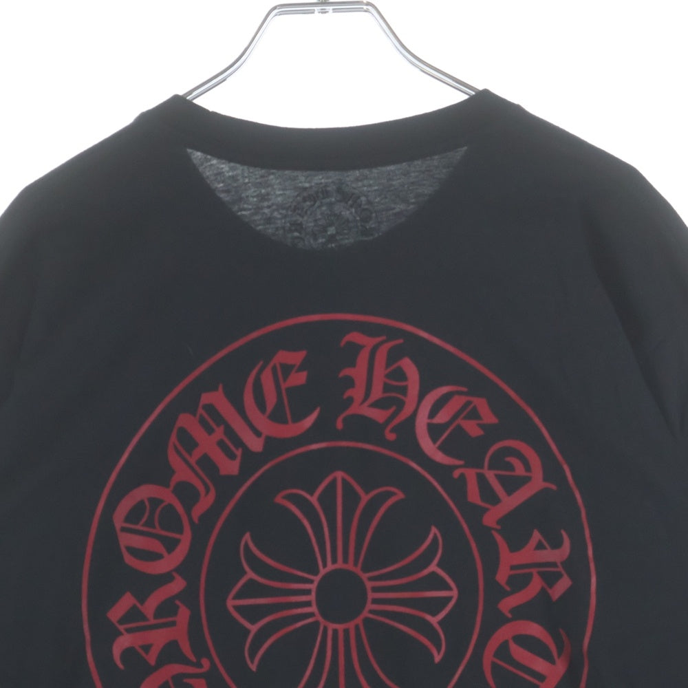 CHROME HEARTS(クロムハーツ) CH L/S T-SHIRT STAFF ホースシュープリント スタッフ 長袖Tシャツ ロンT ブラック/レッド