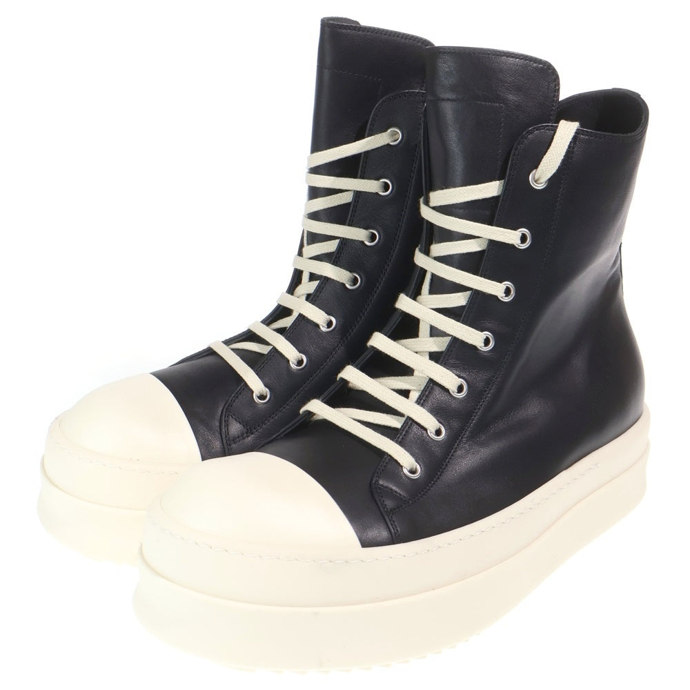 Rick Owens(リックオウエンス) MEGA BUMPER SNEAKS メガバンパー レザーハイカットスニーカー ブラック RU01E5859-LCO