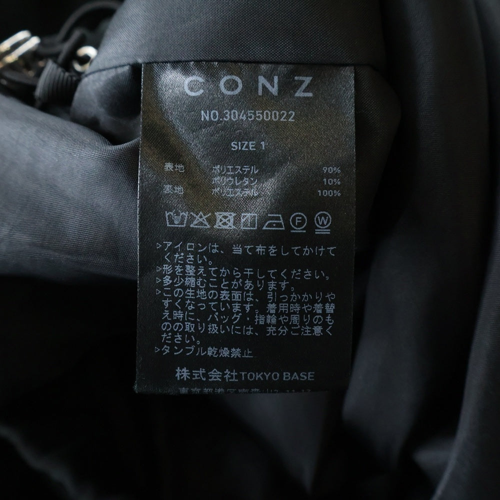 NO BRAND(ノーブランド) CONZ(コンズ) ショートフードブルゾン ジャケット ブラック 304550022