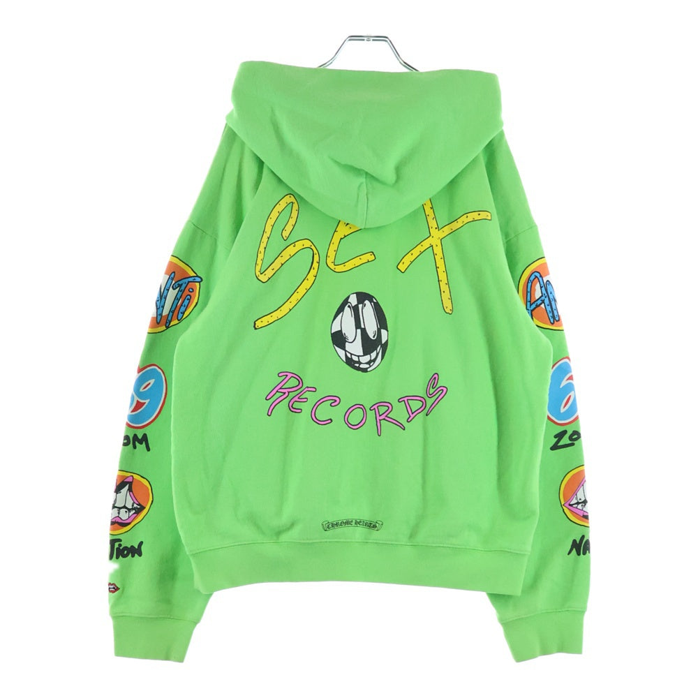CHROME HEARTS(クロムハーツ) MATTY BOY SEX RECORDS SWTSHRT マッティボーイ セックスレコード プルオーバースウェットパーカー フーディー グリーン