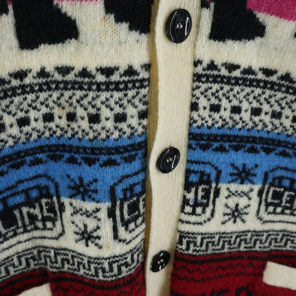 CELINE(セリーヌ) 21SS THE DANCING KID WOOL JACQUARD DOLLS KNIT CARDIGAN ダンシングキッド ウールジャカードドールズニットカーディガン マルチカラー 2A08L715M