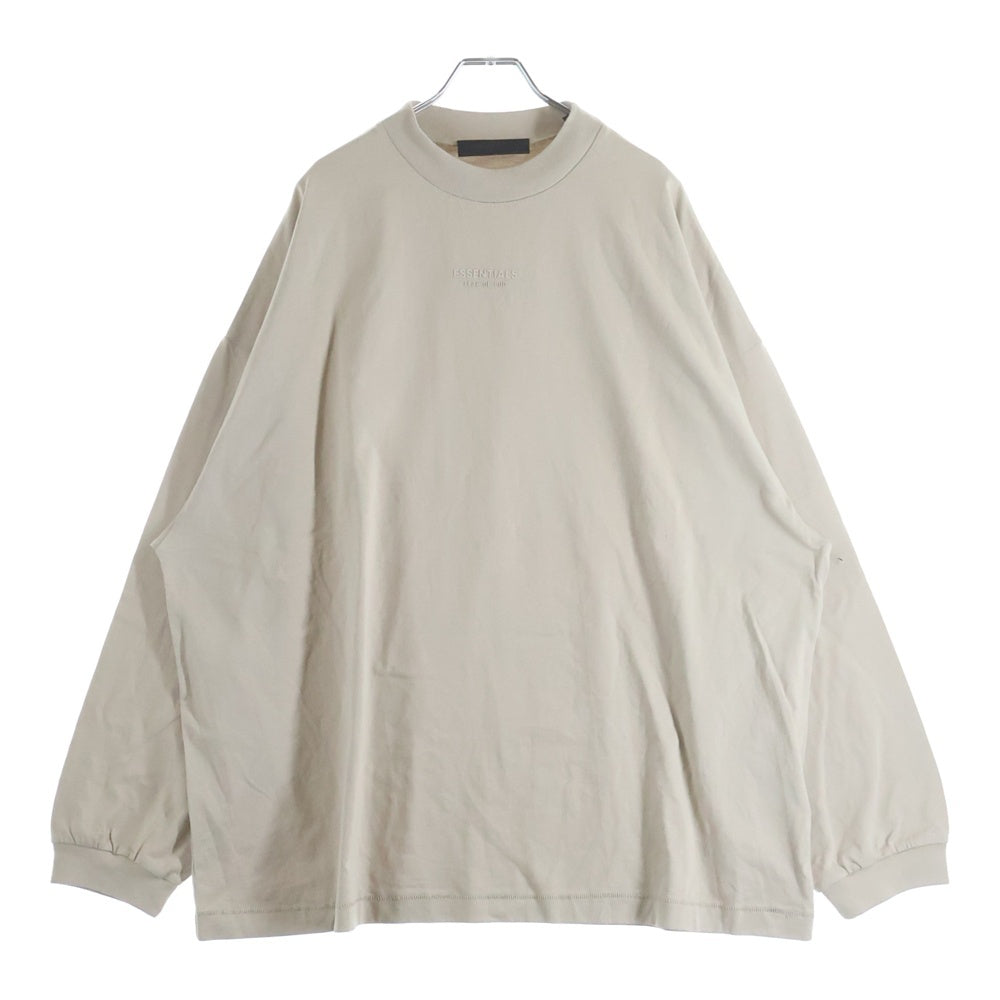 FEAR OF GOD ESSENTIALS(フィアオブゴッド エッセンシャルズ) L/S T-SHIRT ラバーロゴ 長袖Tシャツ ロンT ベージュ
