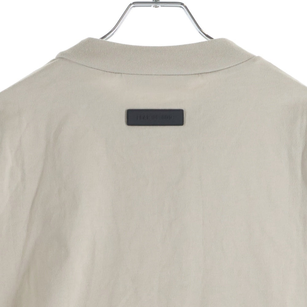 FEAR OF GOD ESSENTIALS(フィアオブゴッド エッセンシャルズ) L/S T-SHIRT ラバーロゴ 長袖Tシャツ ロンT ベージュ