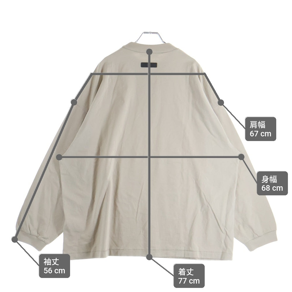 FEAR OF GOD ESSENTIALS(フィアオブゴッド エッセンシャルズ) L/S T-SHIRT ラバーロゴ 長袖Tシャツ ロンT ベージュ