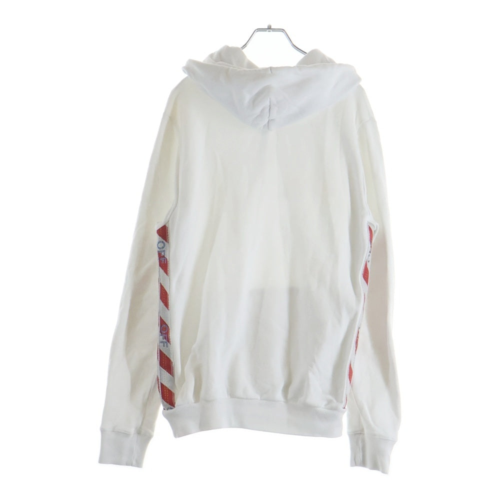 OFF-WHITE(オフホワイト) 18SS Tape Logo Hoodie タープロゴ プルオーバースウェットパーカー フーディー ホワイト OMBB032S18003008