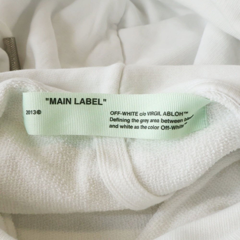 OFF-WHITE(オフホワイト) 18SS Tape Logo Hoodie タープロゴ プルオーバースウェットパーカー フーディー ホワイト OMBB032S18003008