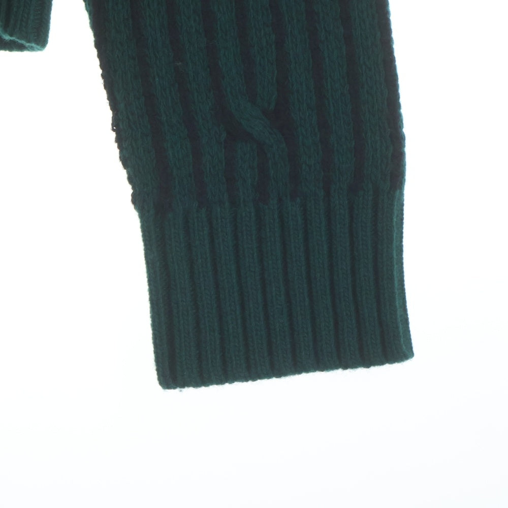 OFF-WHITE(オフホワイト) 20AW Cable Knit Sweater クルーネック ケーブルニットセーター グリーン OMHE043E20KNI001
