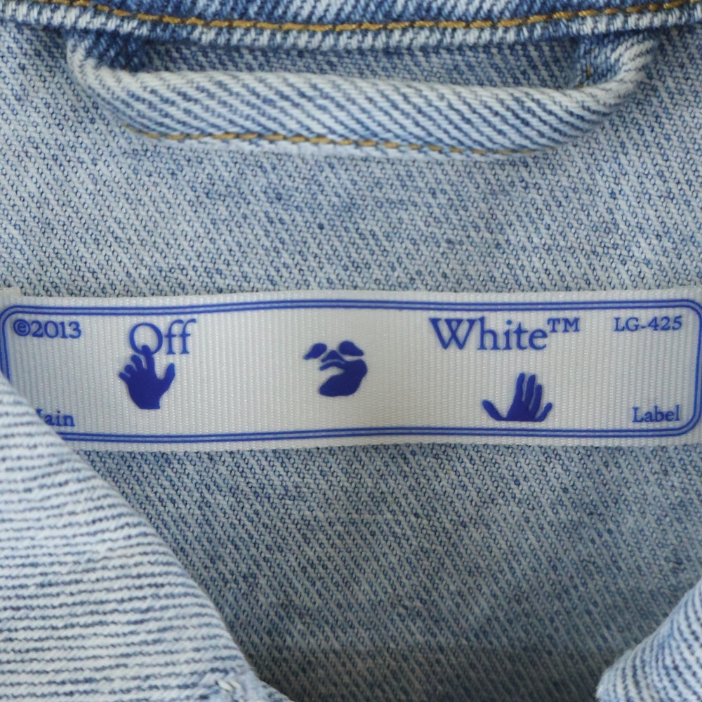 OFF-WHITE(オフホワイト) 21SS Oversize Denim Jacket ダメージ加工 デニムジャケット インディゴ OMYE001G20DEN001