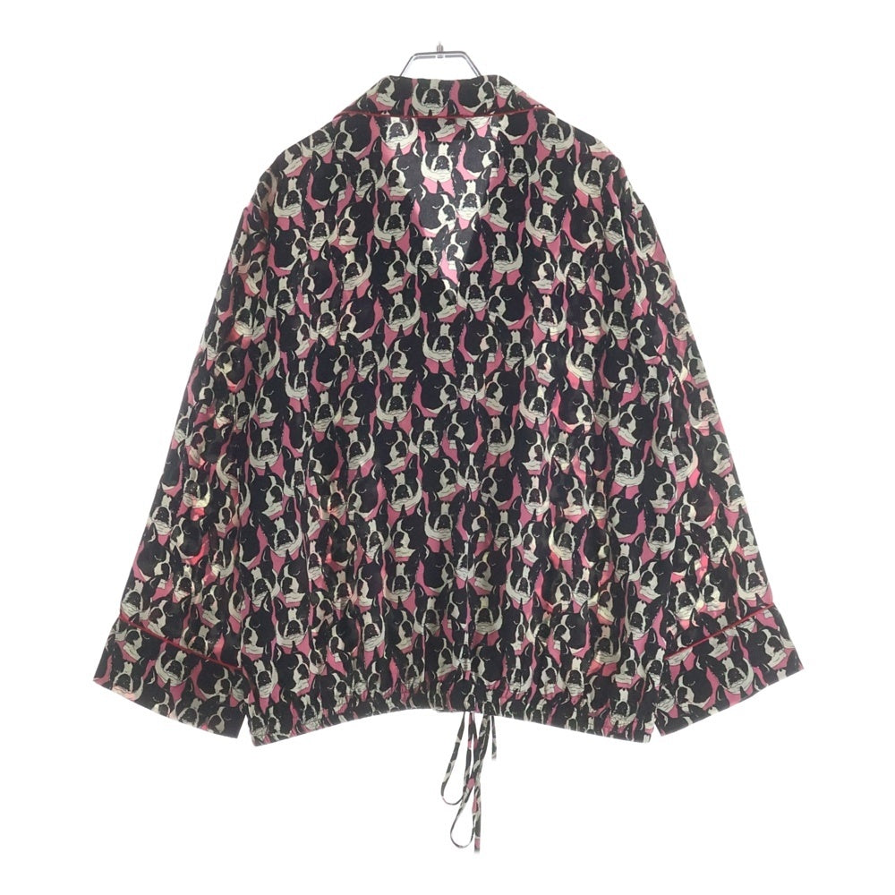 GUCCI(グッチ) Silk Bulldog Shirt ブルドッグ シルク長袖シャツ ブラック 516566 ZLXI8