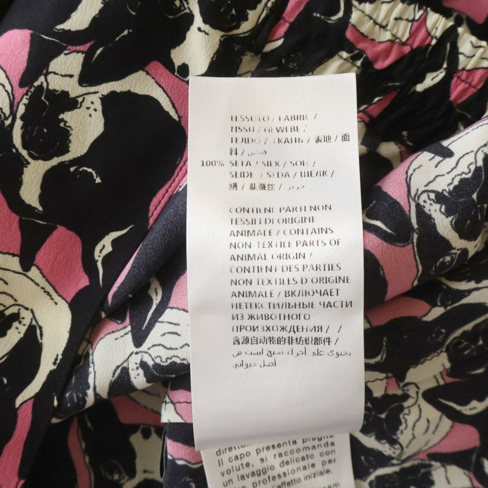 GUCCI(グッチ) Silk Bulldog Shirt ブルドッグ シルク長袖シャツ ブラック 516566 ZLXI8
