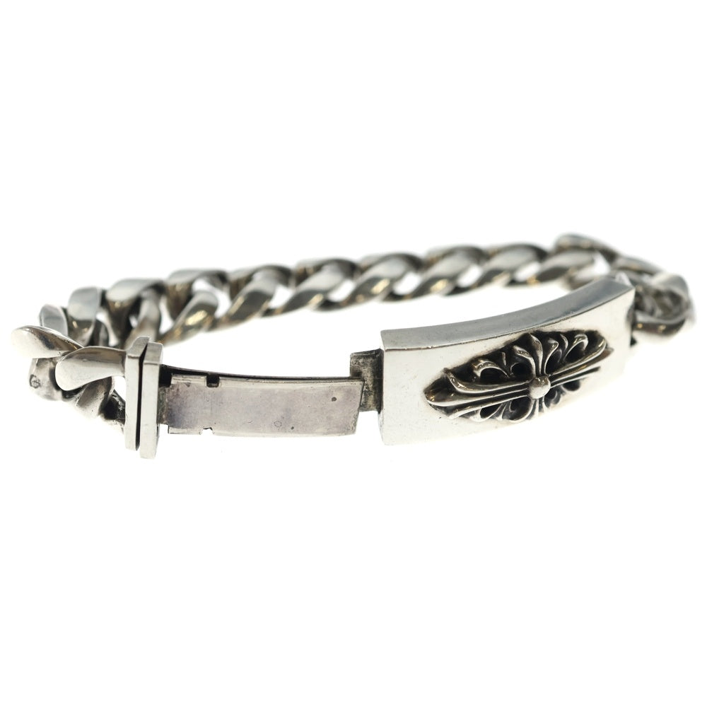 CHROME HEARTS(クロムハーツ) ID FLORAL CRS フローラルクロスIDクラシックリンク ブレスレット 13LINK シルバー BCA164