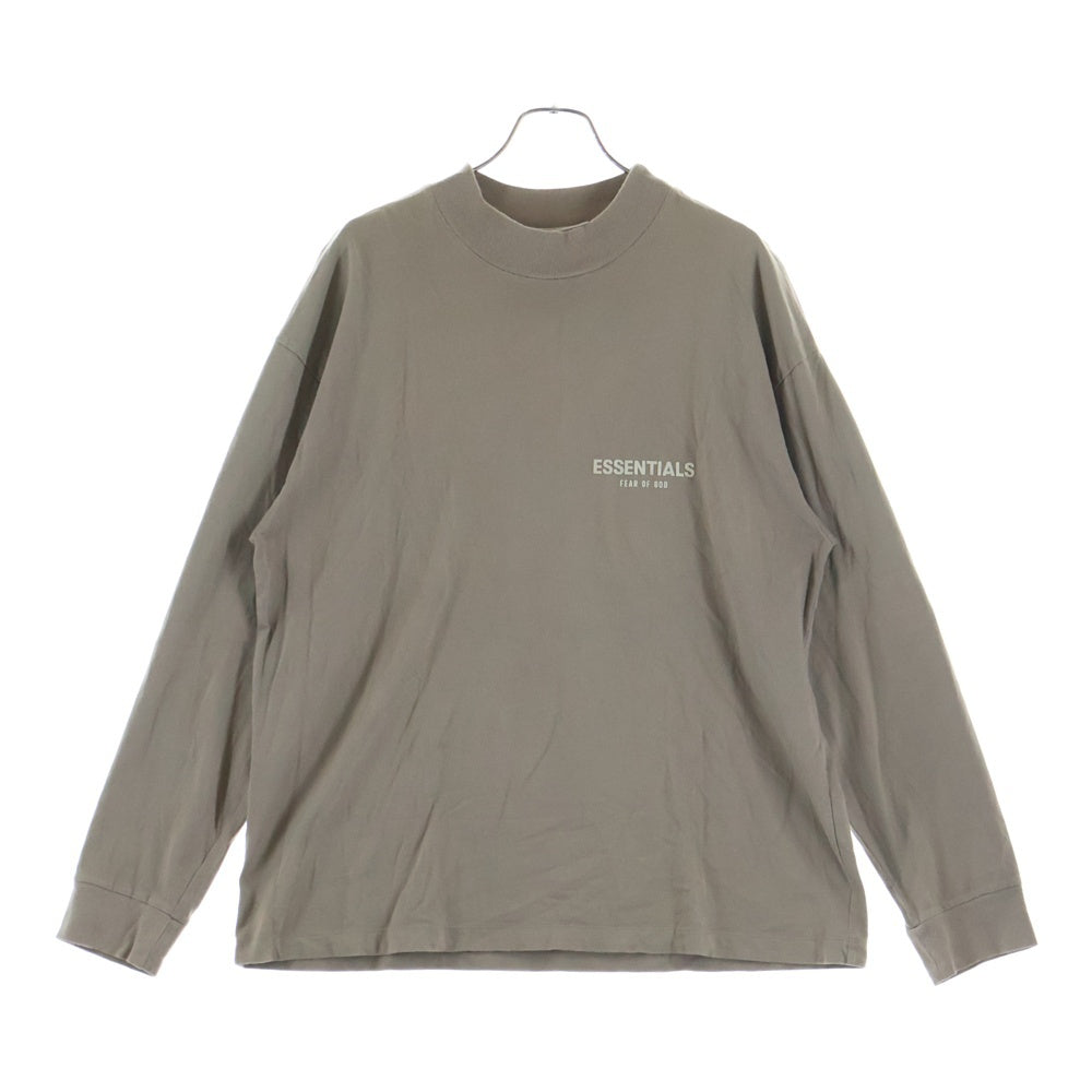 FEAR OF GOD ESSENTIALS(フィアオブゴッド エッセンシャルズ) L/S T-SHIRT フェルトロゴ 長袖Tシャツ ロンT ベージュ