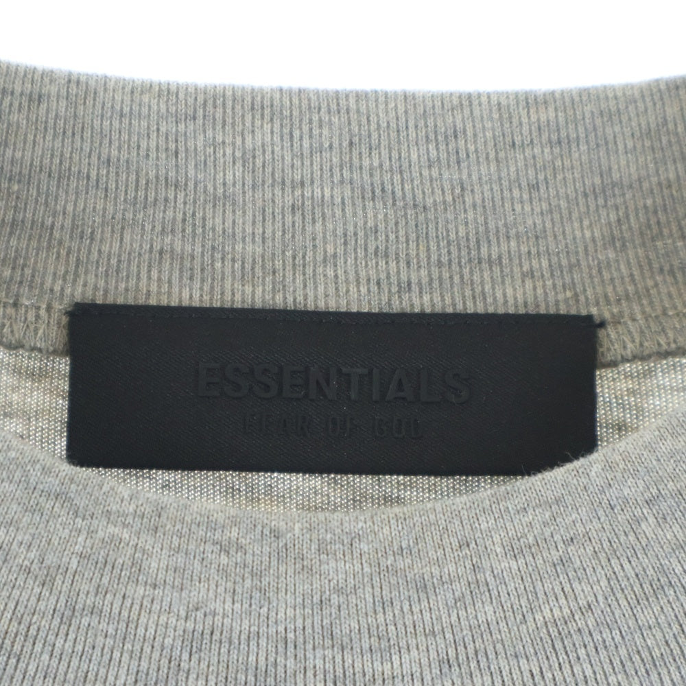 FEAR OF GOD ESSENTIALS(フィアオブゴッド エッセンシャルズ) L/S T-SHIRT ラバーロゴ 長袖Tシャツ ロンT グレー