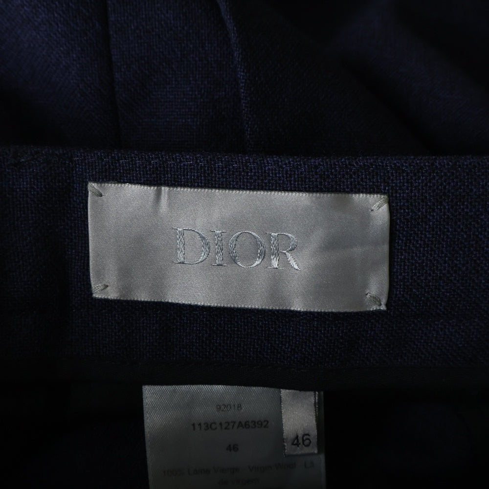 DIOR(ディオール) Wool Pants センタープレス ウールパンツ スラックス ネイビー 113C127A6392