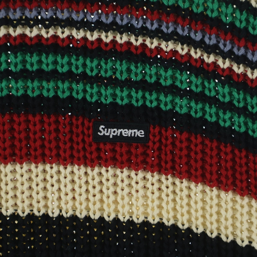 SUPREME(シュプリーム) 23AW Small Box Ribbed Sweater スモールボックスロゴ ボーダーニットセーター マルチ