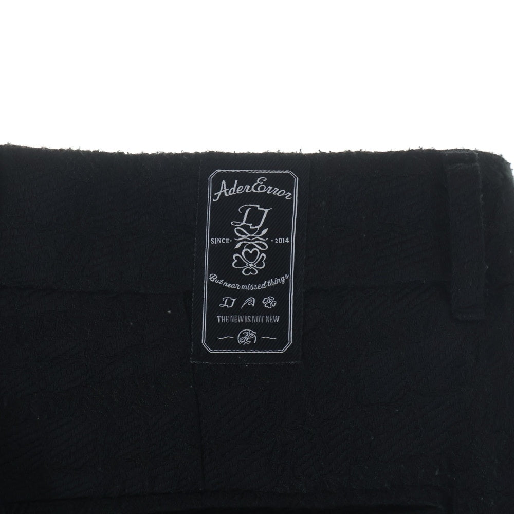 ADER ERROR(アーダーエラー) Black Ani Trousers トラウザーズ パンツ ブラック 231039F087003