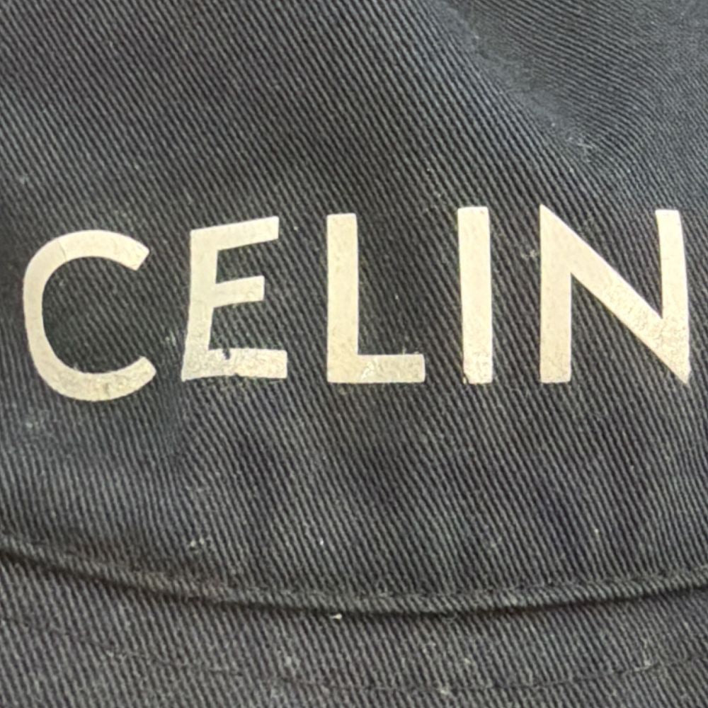 CELINE(セリーヌ) Bucket Hat ロゴプリント バケットハット 帽子 ブラック 2AU5B968P