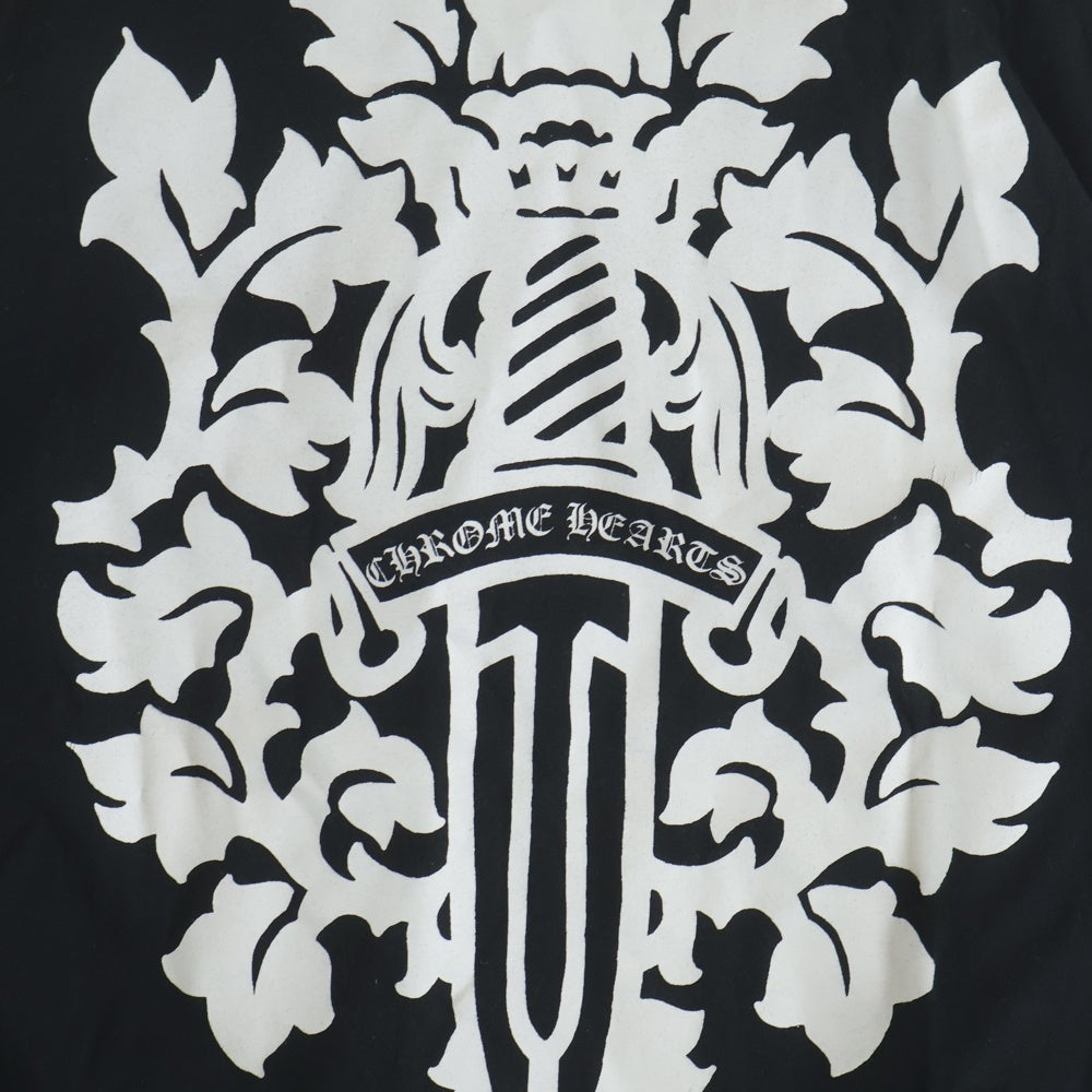 CHROME HEARTS(クロムハーツ) OLD CH L/S T-SHIRT オールド ネックロゴ バックダガープリント 長袖Tシャツ ロンT ブラック