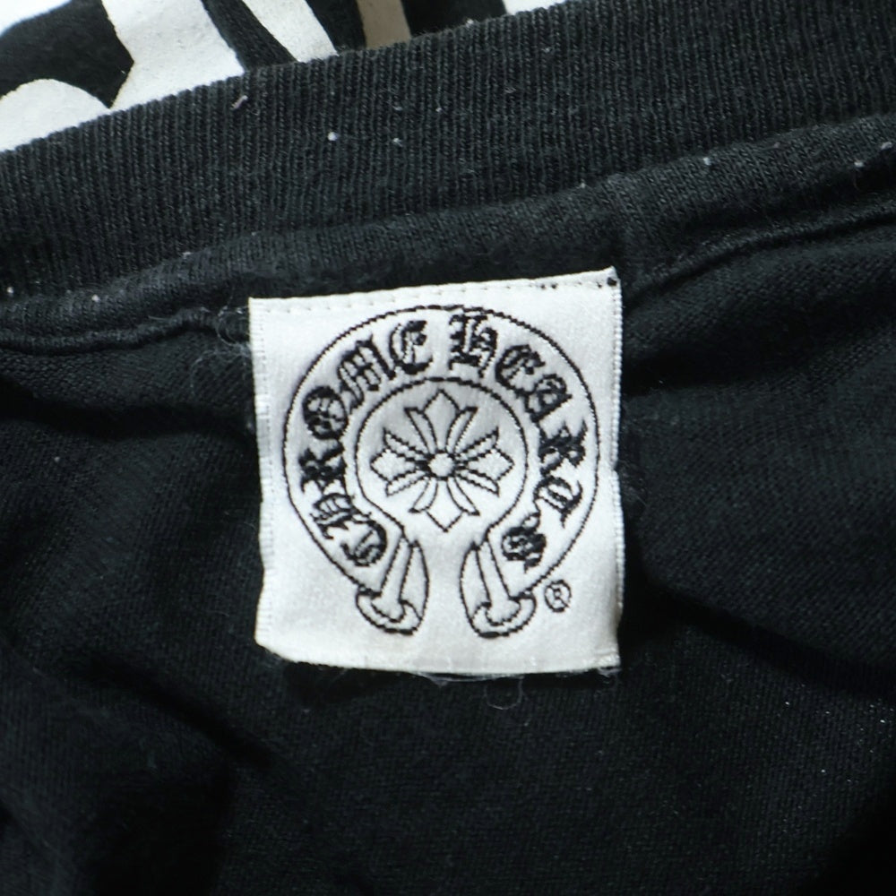 CHROME HEARTS(クロムハーツ) OLD CH L/S T-SHIRT オールド ネックロゴ バックダガープリント 長袖Tシャツ ロンT ブラック