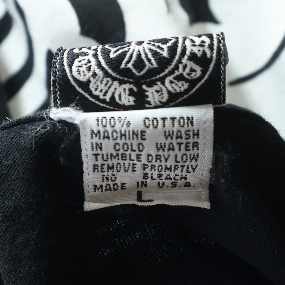CHROME HEARTS(クロムハーツ) OLD CH L/S T-SHIRT オールド ネックロゴ バックダガープリント 長袖Tシャツ ロンT ブラック